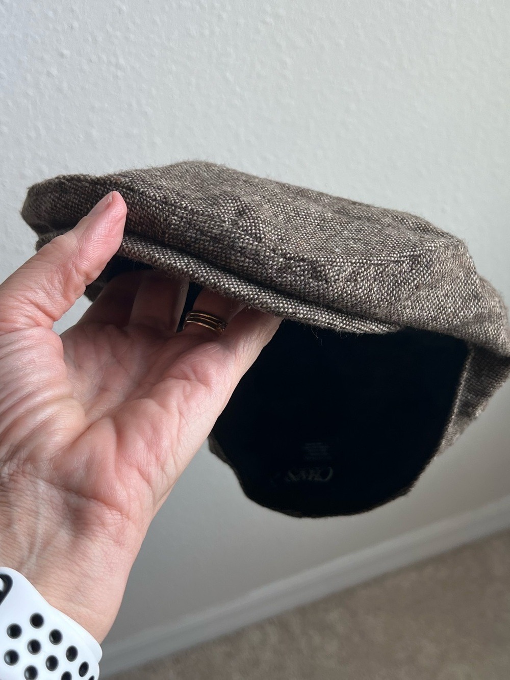 Chaps Ralph Lauren Brown Tweed NewsBoy Cap